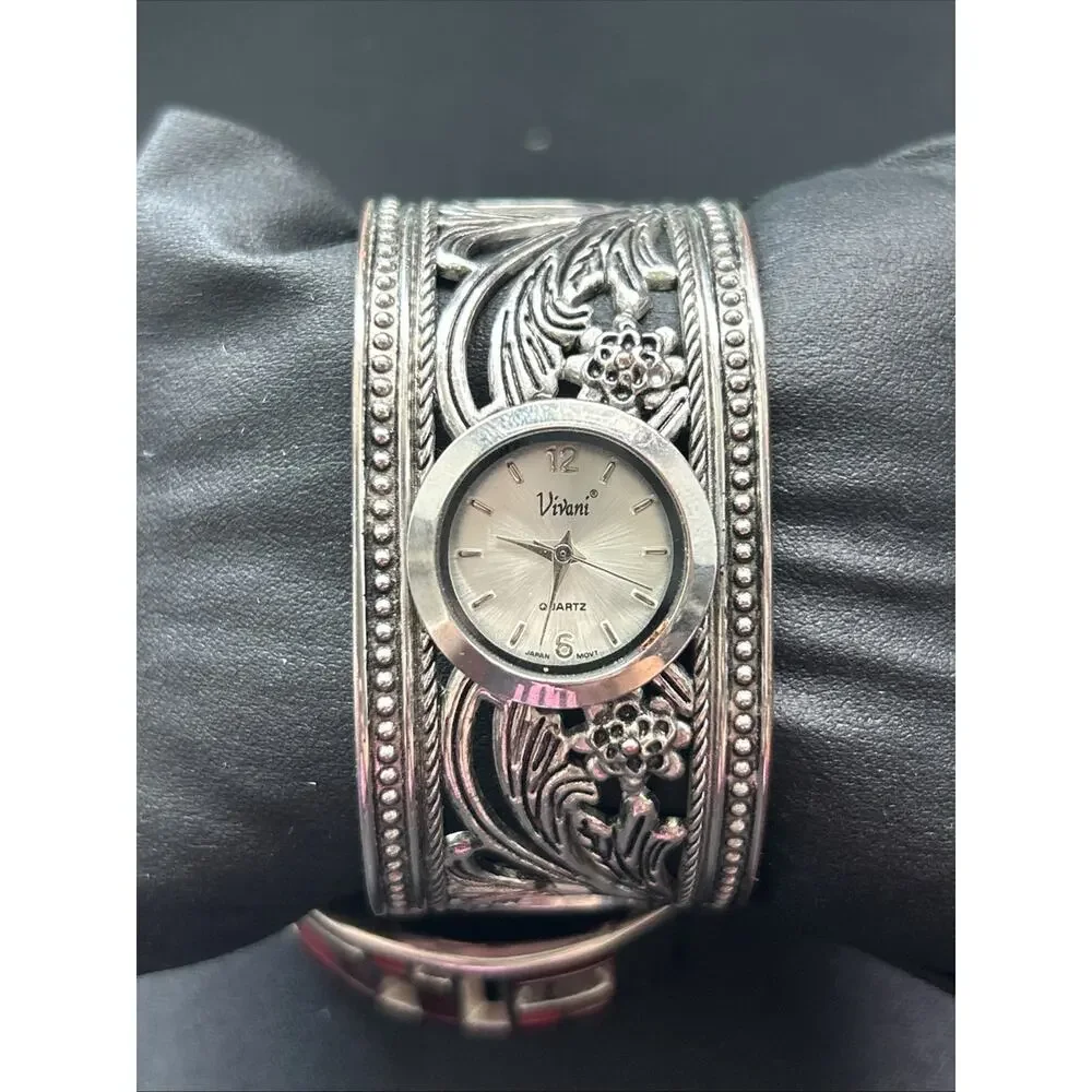 Vivani Silver Tone Women’s Bangle Watch